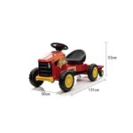 Dečiji traktor na pedale - crveni - Slika 6