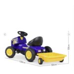 Dečiji traktor na pedale - plavi - Slika 3