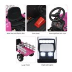 Dečiji električni traktor - pink - Slika 8